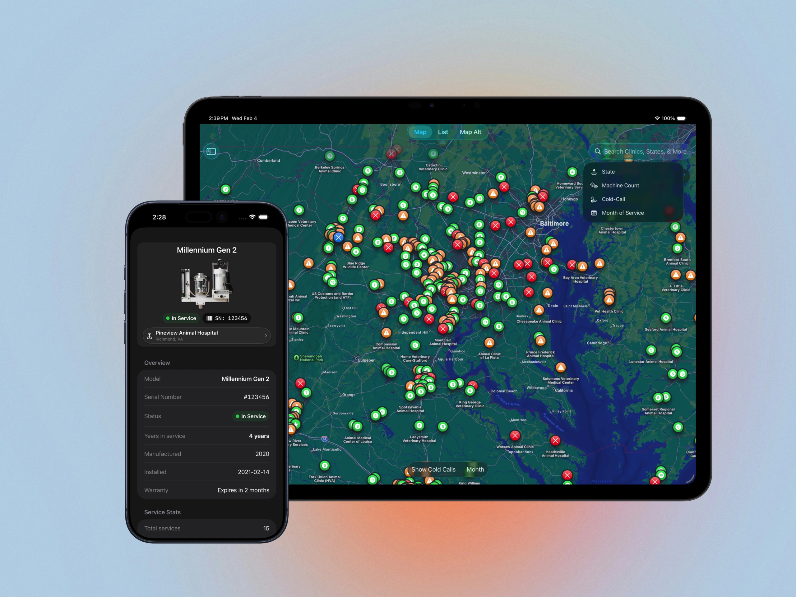 Offline mapping and geospatial analysis interface
